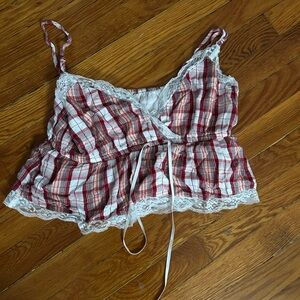 American eagle plaid top